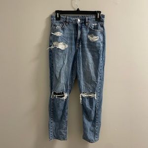 American Eagle Distressed Mom Jeans